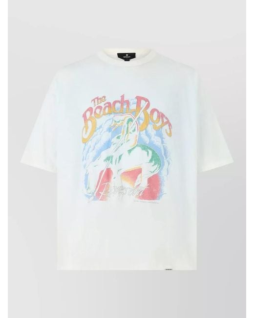 Represent White Graphic Cotton T Shirt Relaxed Fit for men