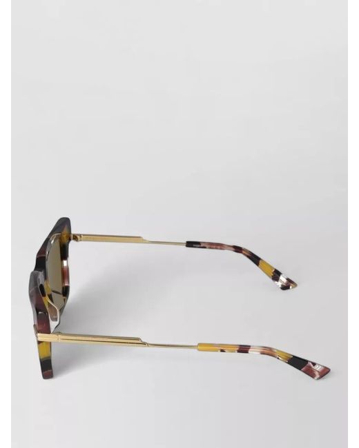 Bottega Veneta Green Bv1242S 005 Square Sunglasses Tortoiseshell Arms