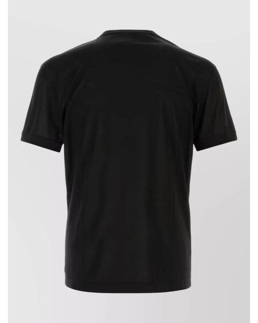 Dolce & Gabbana Black Silk T-Shirt for men