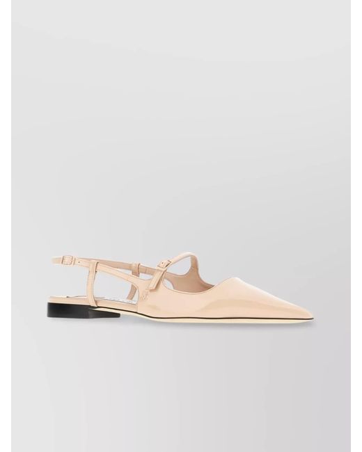 Jimmy Choo Multicolor Leather Flat Ballerina Shoes