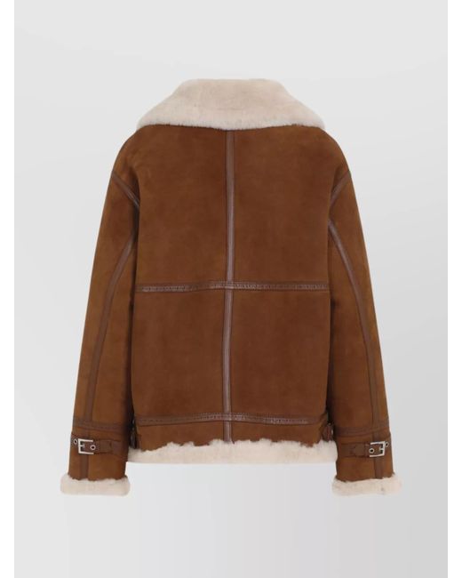 Ermanno Scervino Brown Shearling Down Jacket