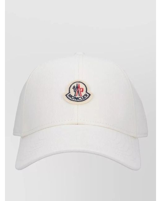 Moncler White Cotton Cap for men