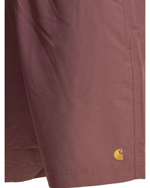Carhartt Red Polyester Swim Shorts for men