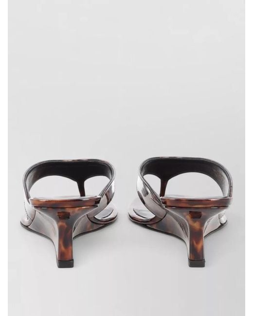 Stuart Weitzman Gray Sandal Open Toe Wedge Heel Tortoiseshell Pattern