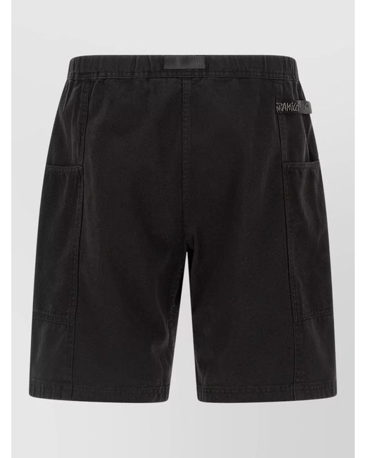 Gramicci Black Gadget Bermuda Shorts Adjustable Belt Pockets for men