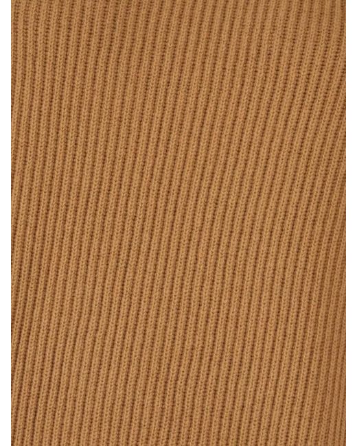 Max Mara Natural Cashmere Wool Mock Turtleneck Knee-Length Sweater Dress