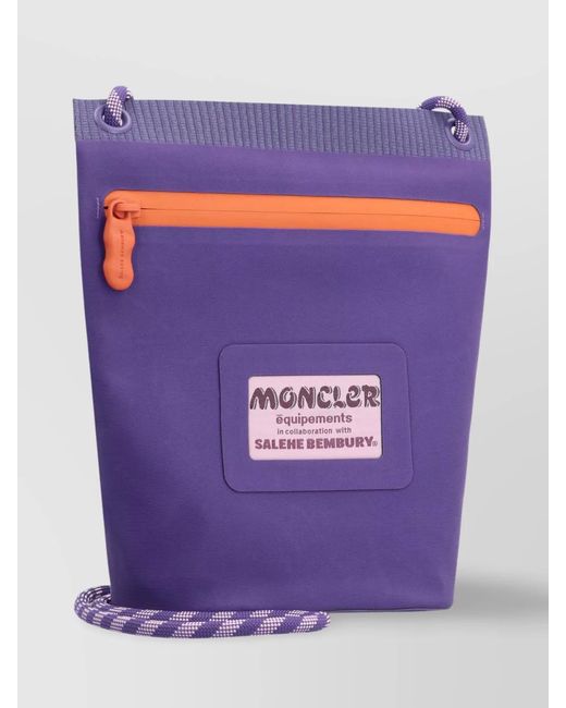 Moncler Purple Nylon Clutch Bag for men