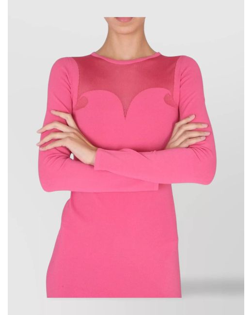 Moschino Pink Slim-Fit Mini Dress