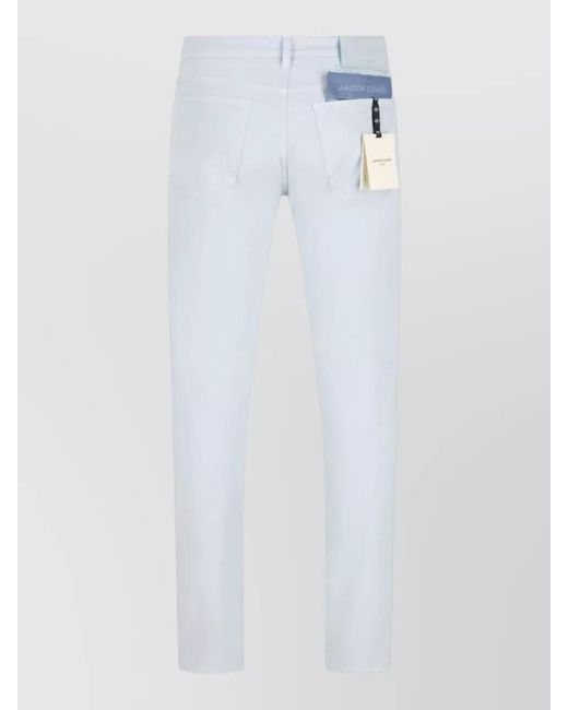Jacob Cohen White Denim Slim Jeans for men