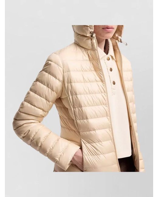Moncler Natural Short Hooded Down Jacket Packable