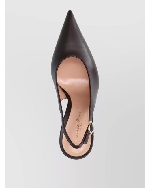 Gianvito Rossi Multicolor Leather Slingback Pumps Pointed Toe Design