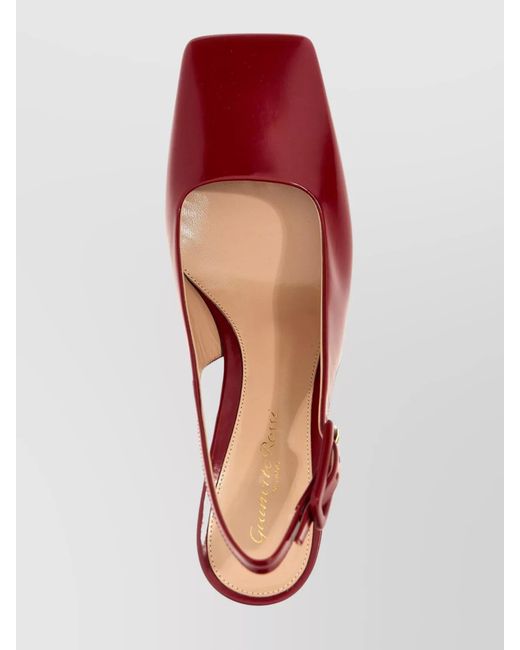 Gianvito Rossi Pink Leather Slingback Pumps