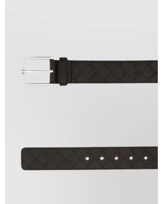 Bottega Veneta Black Leather Belt for men