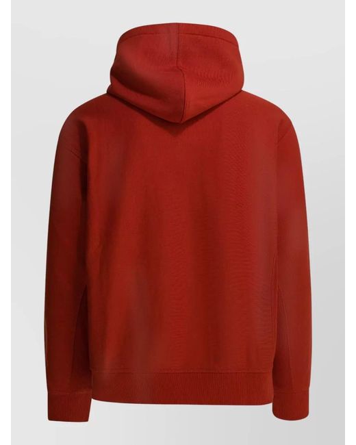 Carhartt Red Hooded Sweatshirt Drawstring Hood Kangaroo Pocket for men