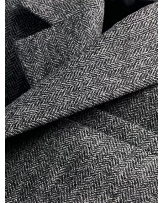 Dior Gray Long Coat Front Pockets Notched Lapels for men