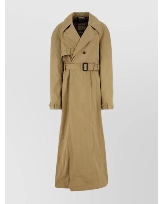 Balenciaga Natural Cotton Trench Coat