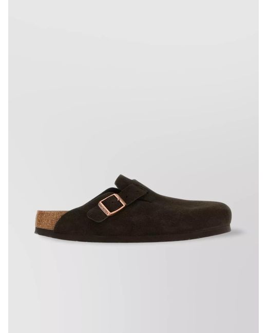 Birkenstock Brown Suede Leather Slippers