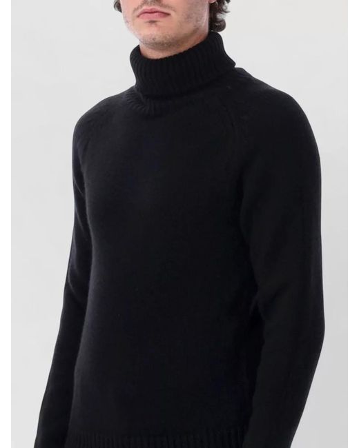 Tom Ford Blue Cashmere Wool Mohair Ribbed Roll-Neck Jumper for men