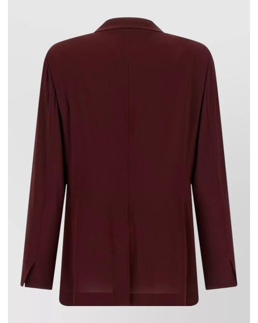 Alberto Biani Purple Tailored Blazer Double Breasted Long Sleeves