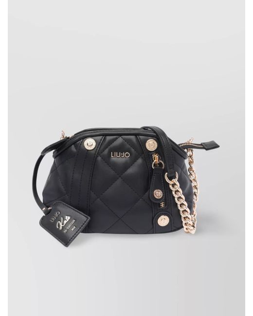 Liu Jo Black Quilted Chain Strap Shoulder Bag