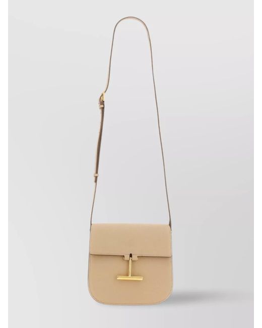 Tom Ford White Petite Rectangular "Tara" Bag With-Tone Hardware