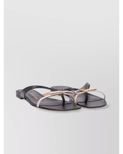 Ferragamo Metallic Leather Sandals