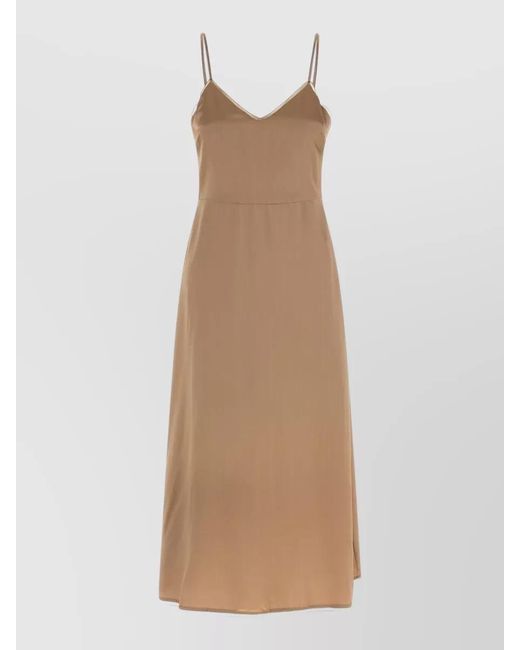 Fabiana Filippi Natural Cape Midi Dress