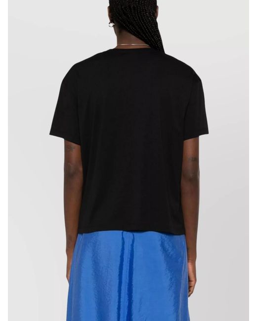 Totême Black Crew Neck Short Sleeve T-Shirt