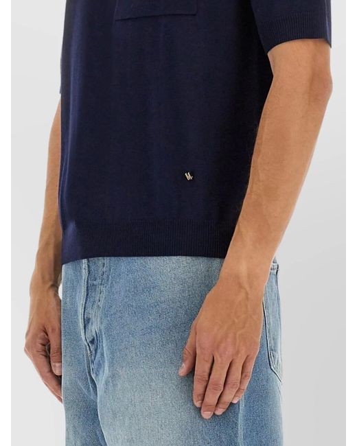 Moschino Blue Wool And Silk Sweater for men