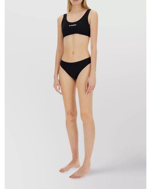 Jil Sander Black Bikini Top