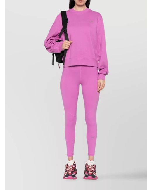 adidas By Stella McCartney Women's Pink Logo High Waistband Leggings
