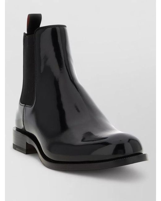 Christian Louboutin Black Leather Chelsea Boots for men