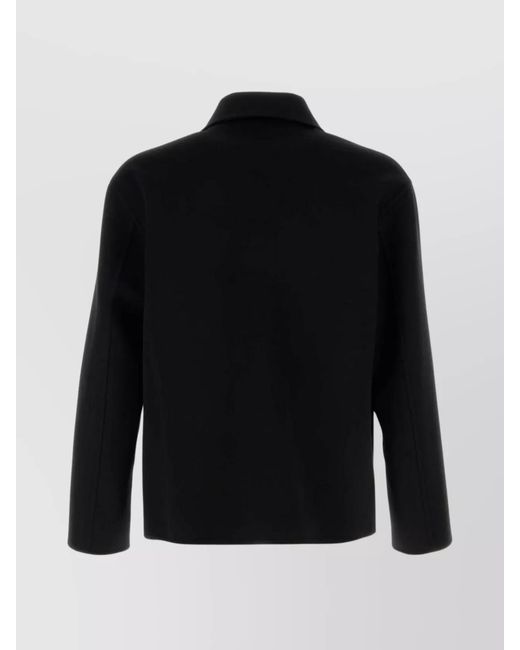 Loewe Black Jacket Wool Blend Collar Design for men