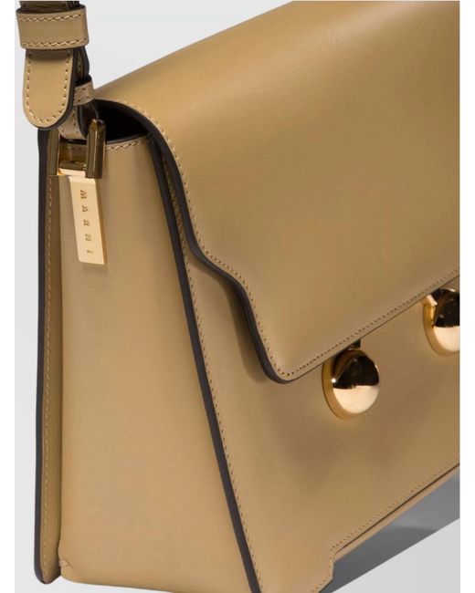 Marni Natural Trunkaroo Medium Leather Shoulder Bag