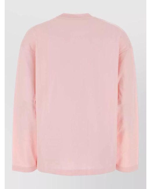 Jil Sander Pink Cotton T-Shirt