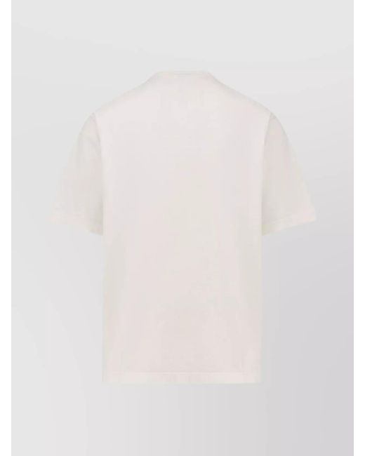 Undercover White Cotton Ribbed Crew-Neck Short-Sleeve T-Shirt for men