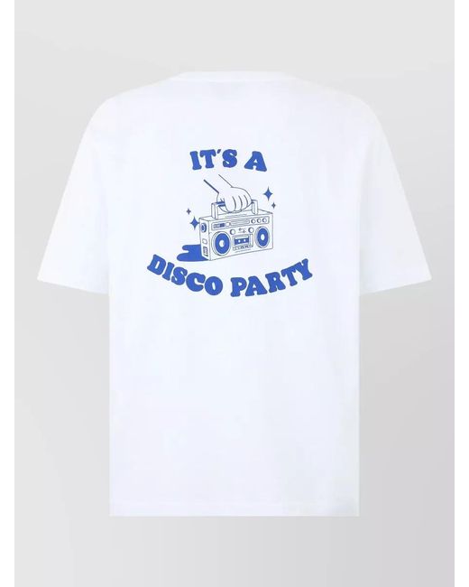A.P.C. White Graphic Cotton T Shirt Crew Neck for men