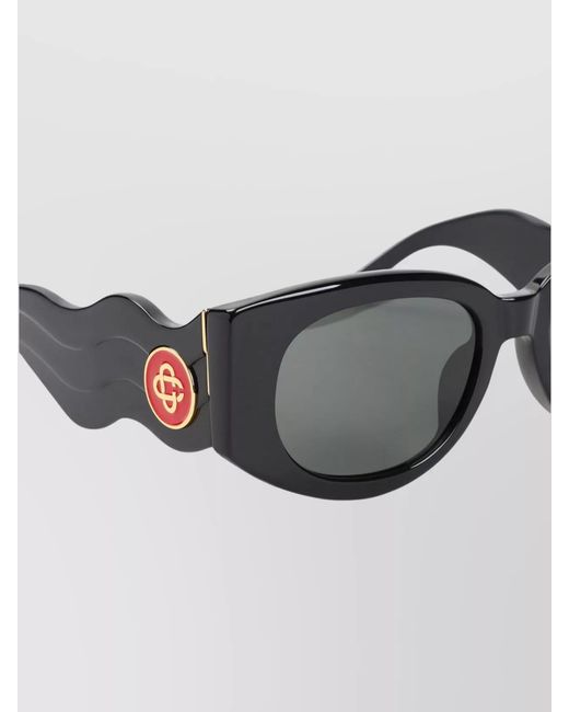 Casablanca Gray Acetate Oval Sunglasses for men