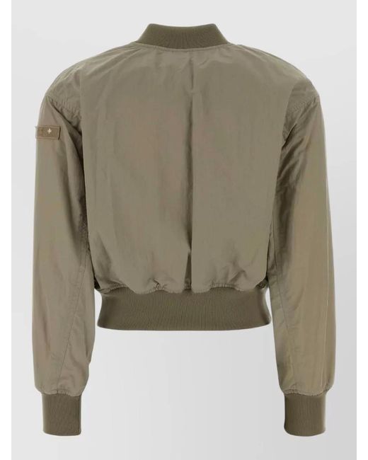 Tatras Green Nylon Ottamota Bomber Jacket Front Pockets