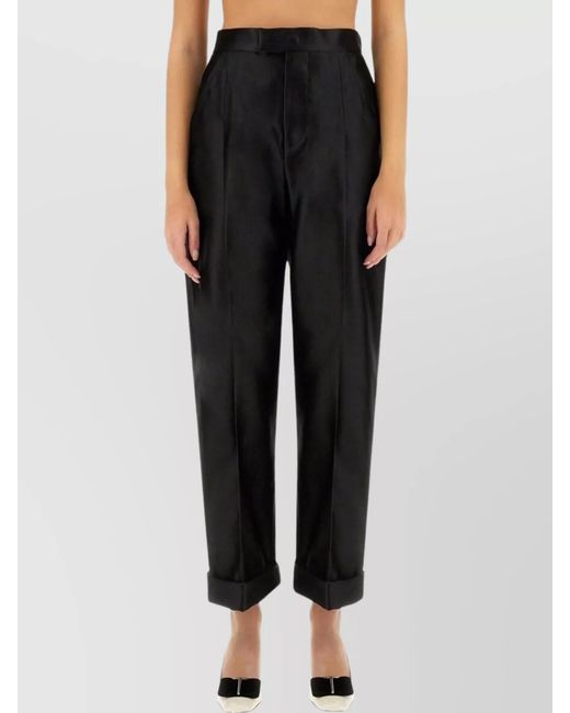 Tom Ford White Silk Tailored Trousers