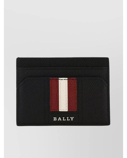 Bally Black Thar Leather Card Holder for men