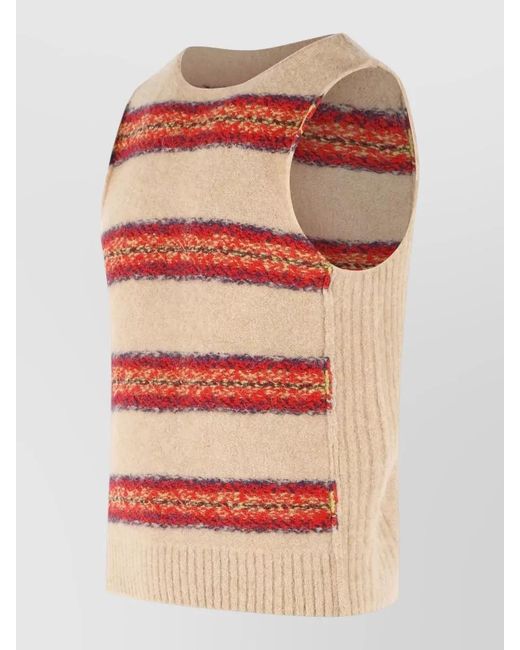 Dries Van Noten Multicolor Manado Alpaca Blend Striped Knit Vest for men