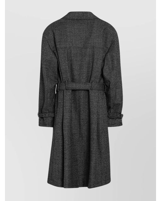 Dolce & Gabbana Black Double-Breasted Trench Coat for men