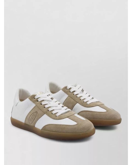 Tod's Metallic Suede Leather Low-Top Sneakers