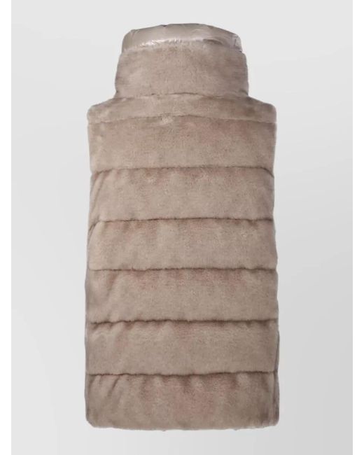 Herno Natural Faux Fur Waistcoat
