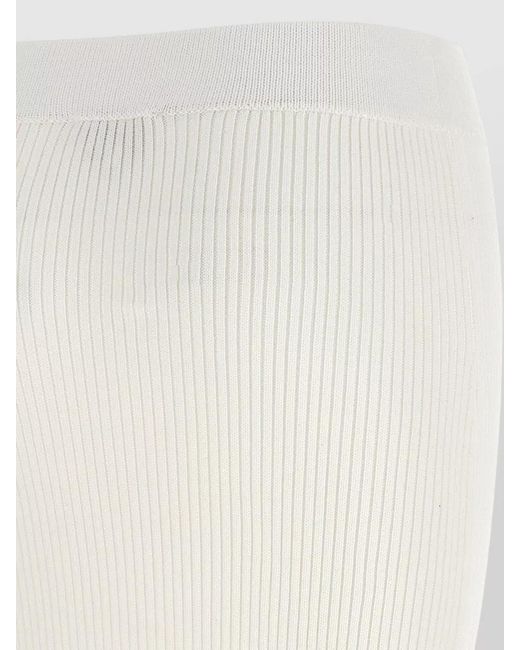 Ganni White Crochet Midi Skirt