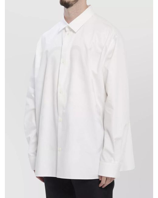 Loewe White Anagram Cotton Shirt for men