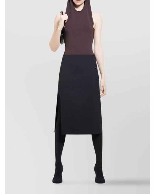 Courreges Purple Sleeveless Hooded Bodysuit