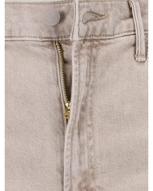 Mother Multicolor Denim High-Rise Wide-Leg Trousers