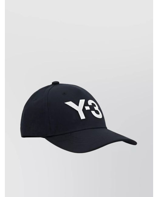 Y-3 Blue Monogrammed Cotton Baseball Cap With Curved Brim for men